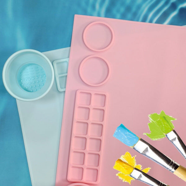 Non-Stick Silicone Drawing Board Pigment Palette Silicone Painting Mat Clay Mat