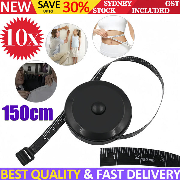 10x Retractable Soft Tape Measure for Sewing Fabric Cloth Measurement 60Inch/1.5M