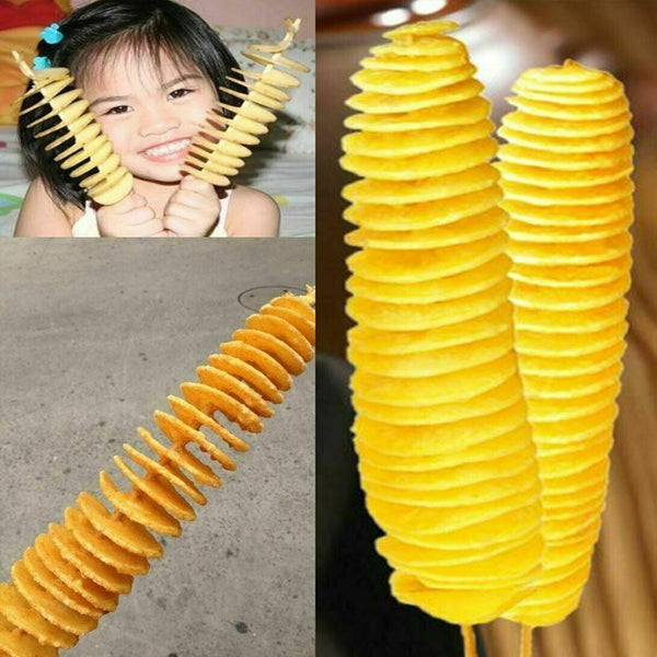 Potato Twister Tornado Slicer Spiral Chips Maker Manual Vegetable Cutter Machine
