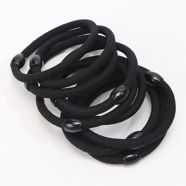 100 Thick Black Elastic Stretch Hair Ties Bands Rope Ponytail Women Girls School