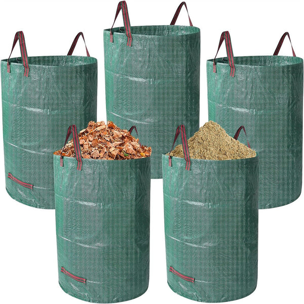 Garden Waste Bags Large Green Recycling Bale Rubbish Bags 5PCS 500L