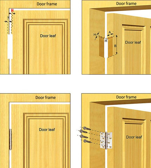 3 Styles Stainless Steel Butt Hinges Door Window Cabinet Bearing Hinges AU NEW