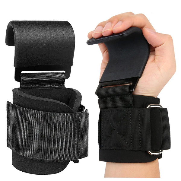 Weight Lifting Power Hooks Wrist Support Straps | Gym Grip Hooks for Deadlift