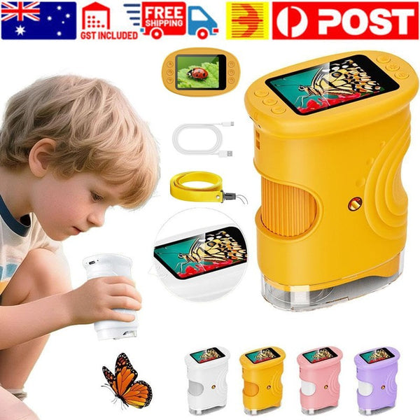 1000X Mini Microscopes Portable Handheld Microscope for Kids Digital Educational