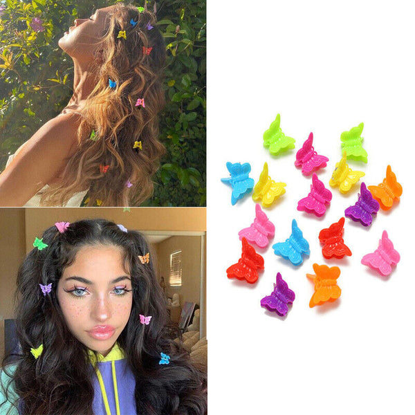 100-500x Mini Hair Clips Girl Hairpin Clamp Plastic Claws Mix Colour Ladies Kids