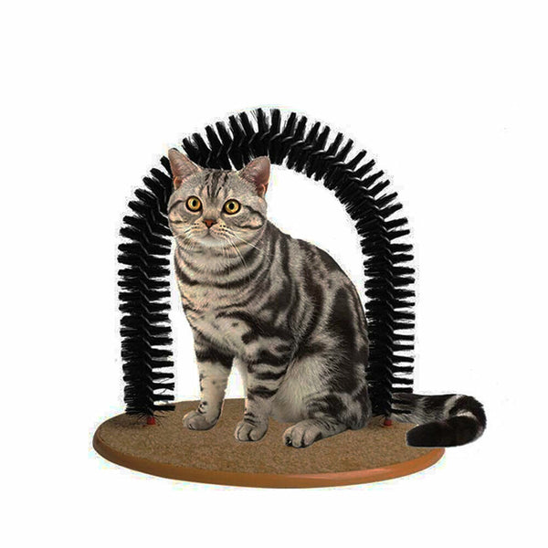 Scratching Self Groomer Catching Devices Quick Clean Fleece Base Toys Round Pets