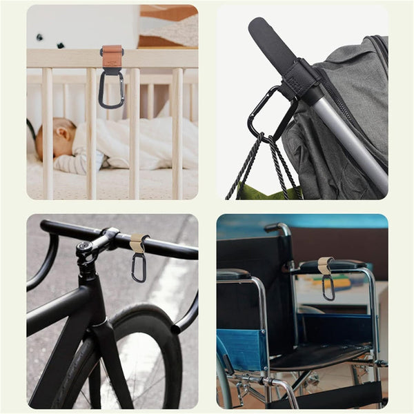 4PCS Stroller Hooks Metal Pram Bag Hangers Baby Pushchair Accessories