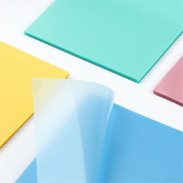 UP 600 Sheets Transparent PET Memo Sticky Note Daily To Do Stationery Waterproof