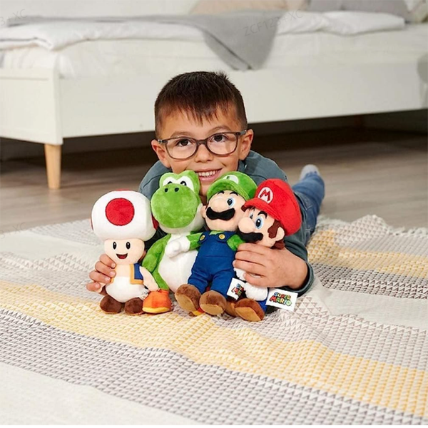 25/43cm Luigi Doll Super Mario Bros Plush Soft Toy Stuffed Animal Teddy