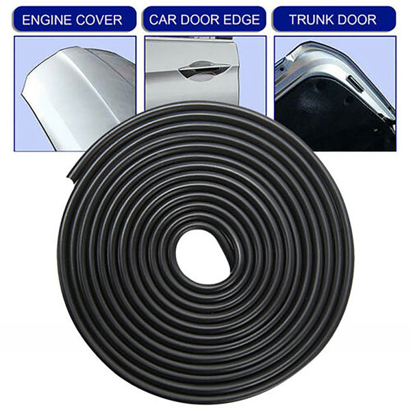 5M Car Door Edge Protector U Style Seal Push on Trim Strip Pinchweld Rubber DIY
