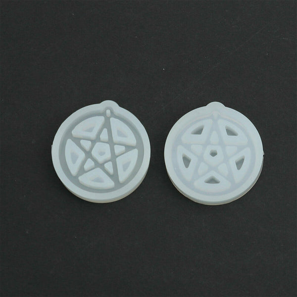 Silicone Pentagram Silicone Pendant Mould Pentacle Jewellery Resin Epoxy Casting