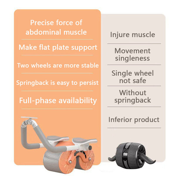 Elbow AB Roller Wheel Equipment Abdominal Core Strength Training Gym Fitness LCD