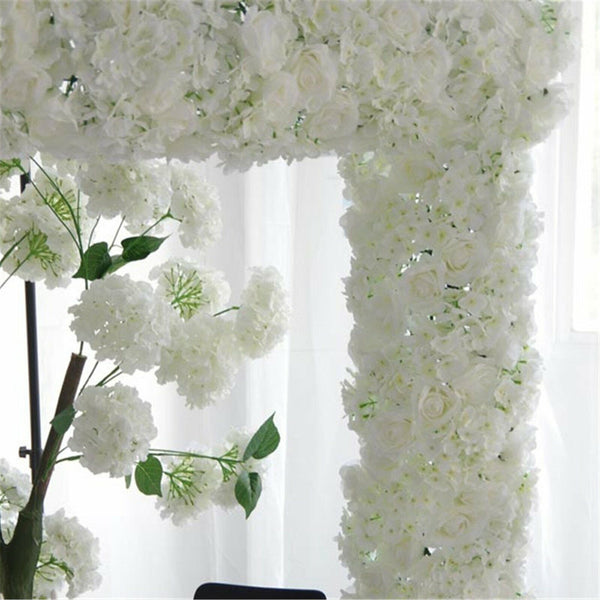 1.8m White Cream Artificial Flowers Arrangement Backdrop Flower Rope Wedding