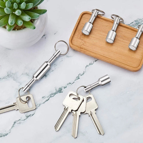 10PCS Key Ring Magnetic Keyring Hook Magnet Chain Super Strong Neodymium Holder