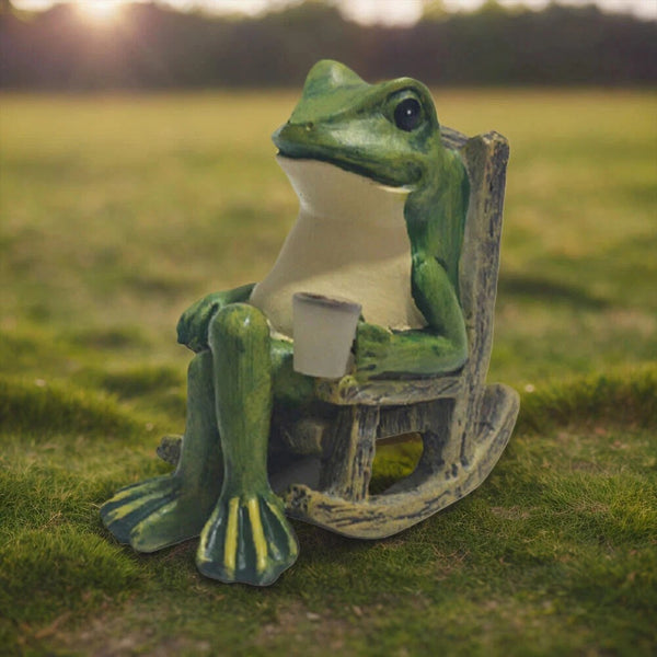 2pcs Solar Frog Garden Statue LED Light | Outdoor Lawn Patio Yard Decor Ornament