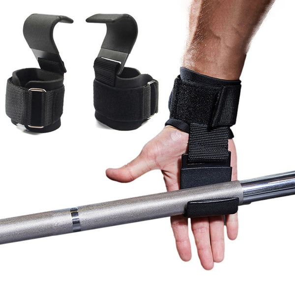 Weight Lifting Power Hooks Wrist Support Straps | Gym Grip Hooks for Deadlift