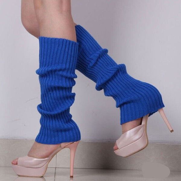 Women’s Knitted Leg Warmers 80s Dance Disco Party Costume Socks