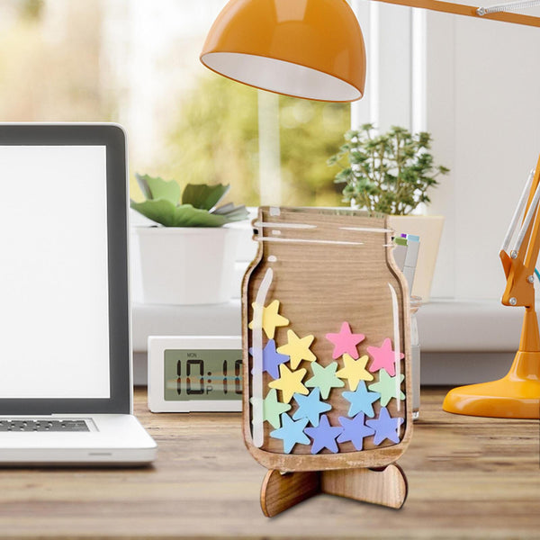 Reward Jars for Kids Star Classroom Wooden Reward Jars with 25 Stars famous