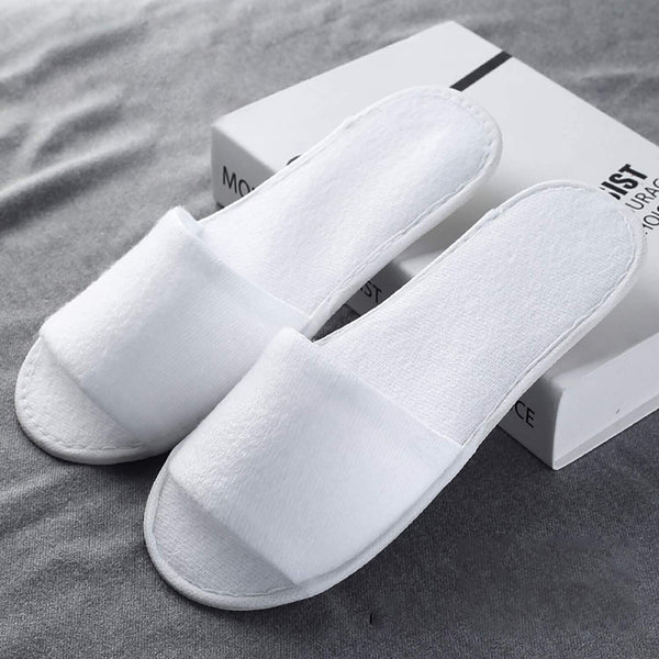 40 pairs SPA Hotel Guest Slippers Towelling Open Toe Disposable Shoes Household