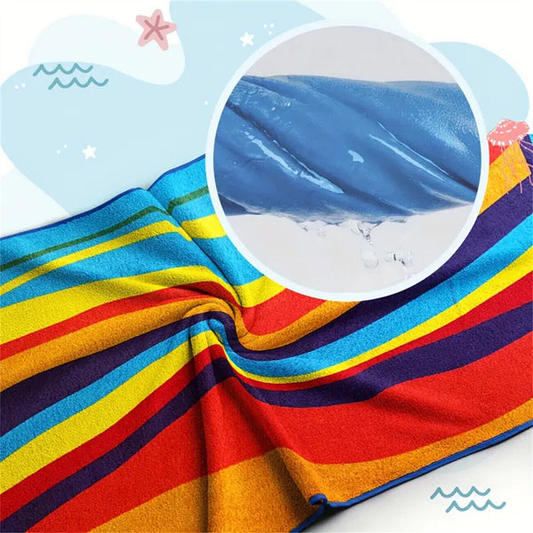 100x180cm Microfiber Bath Beach Towel Gym Sport Footy Travel Yoga Swimming