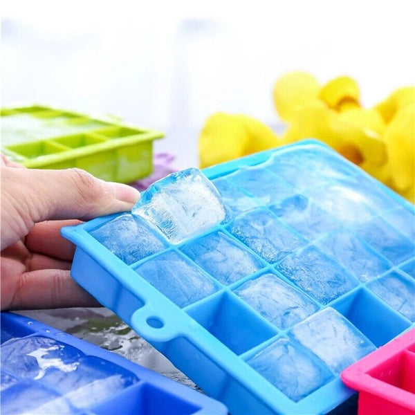 Silicone 24 Grids Ice Cube Tray Mold Maker Tool Square