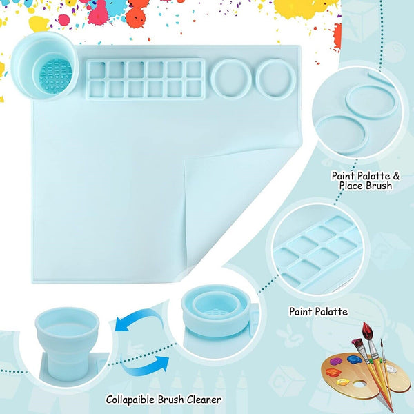 Non-Stick Silicone Drawing Board Pigment Palette Silicone Painting Mat Clay Mat