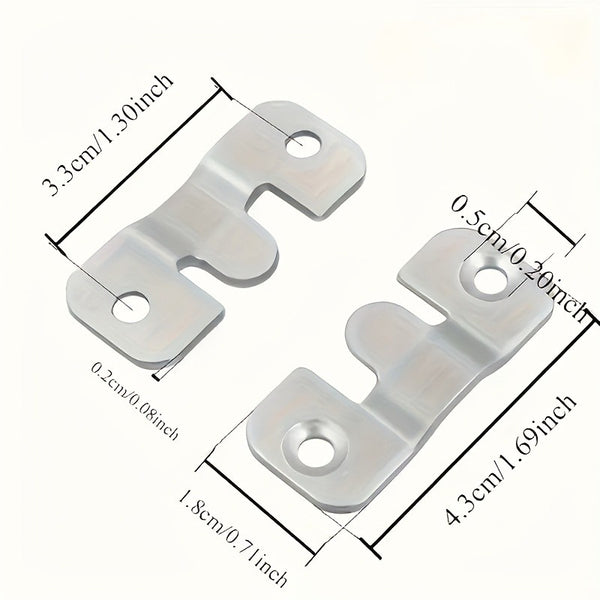 30PCS Sofa Sectional Couch Connectors Furniture Connector Brackets with Screws