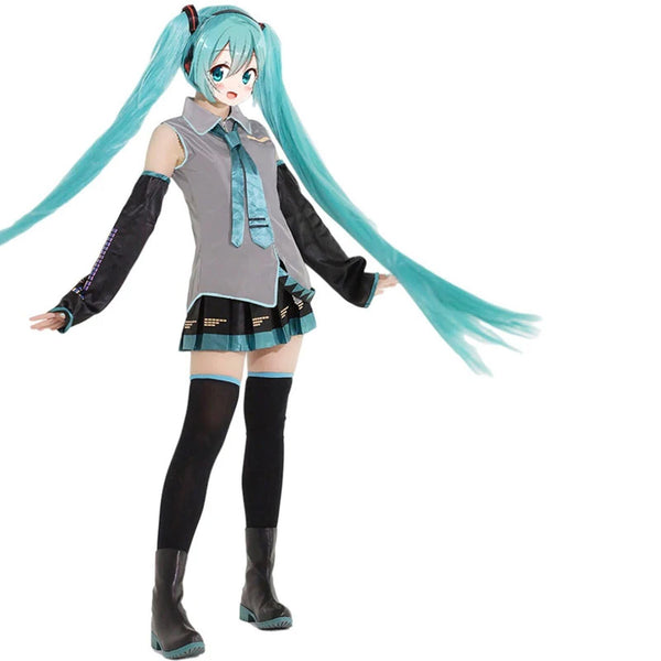 Anime Hatsune Miku Vocaloid Hatsune Miku Costume Uniform Dress Party Cosplay Set