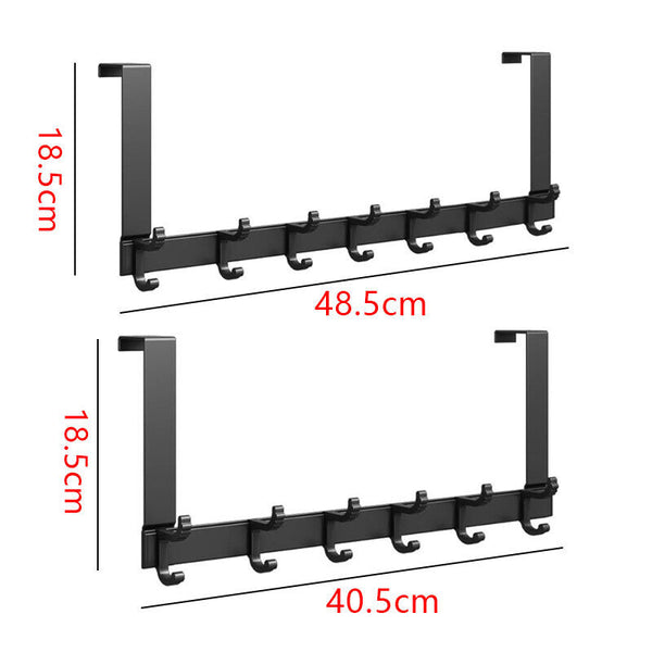 Over Door 6/7 Hooks Heavy Duty Metal Kitchen Cabinet Clothes Key Hanger Holder
