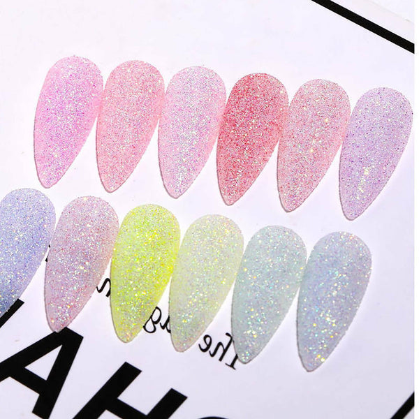 24 Colors Nail Art Candy Glitter Powder Set Sugar Matte Effect Dipping DIY AU