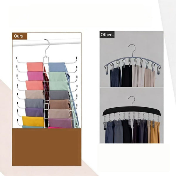 Legging Organizer 10-layer Clothes Hanger Organizer Rack Space-saving NEW
