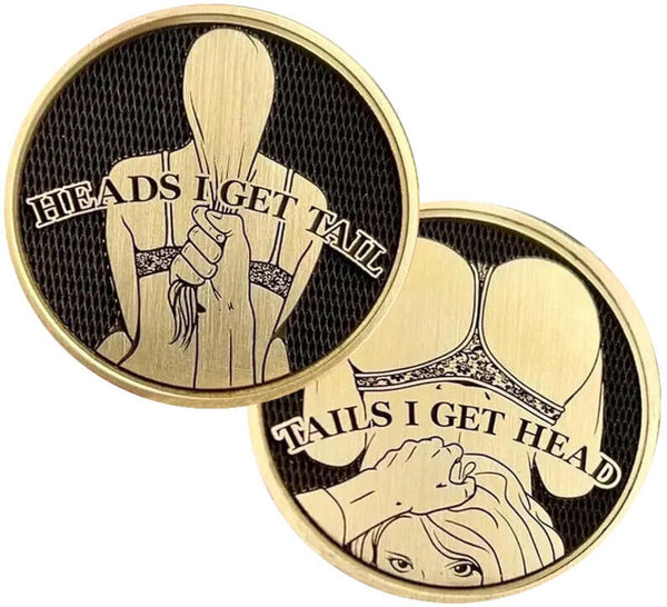 Funny Heads and Tails Coins Double Side Coin Adult Lucky Token Date Night Ideas