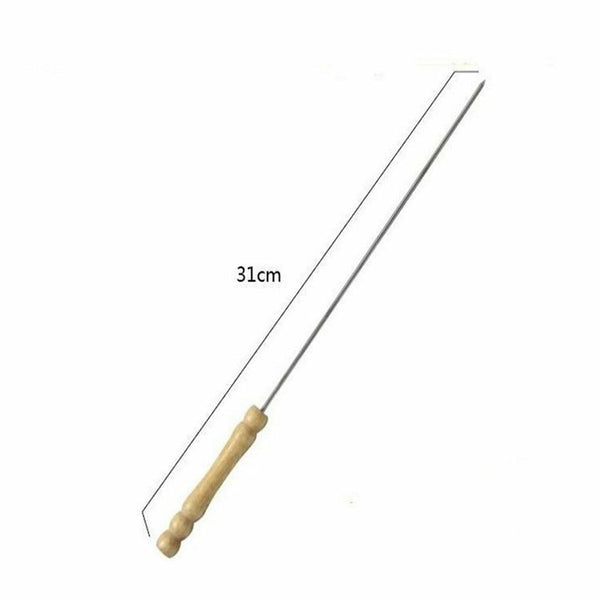 120PCS BBQ Metal Skewers Stainless Steel Flat Needle Barbecue Tools Kebab Stick