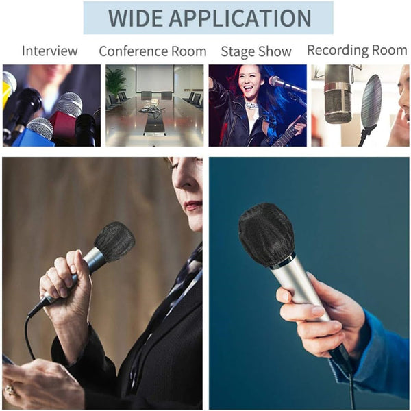 200pcs Disposable Microphone Covers | Non-Woven Mic Windscreen Hygiene Protectors