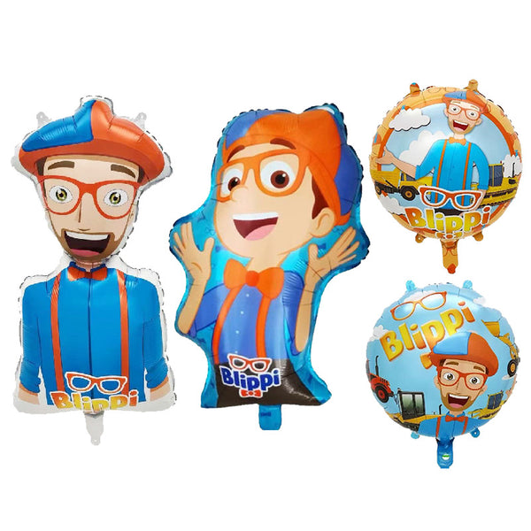 Blippi Party Supplies Tableware Kids Birthday Banner Topper Balloon Plate Bag