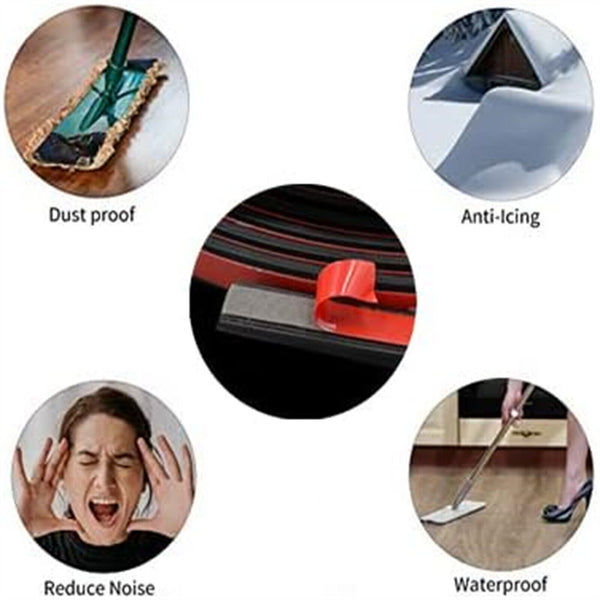 D Shape Universal Car Door Rubber Seal Trim Strip Weatherstrip Edge Cover 10M AU