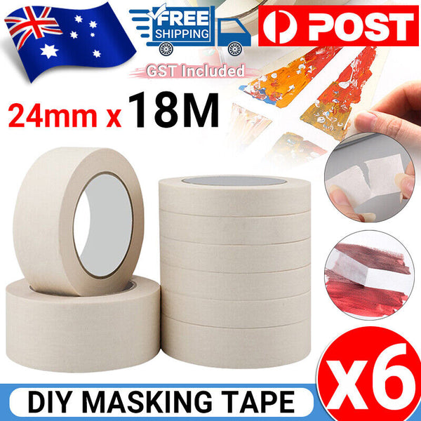 20 Yard Masking Tape Painting Crepe Paper 24mm Painter Painting Cove Craft AU