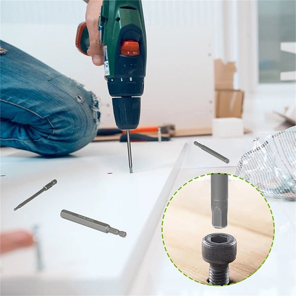 Hex Key Bit Set Quick Change Connect Impact Driver Power Drill S2 Tools 10pcs