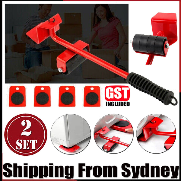 10PCS Heavy Furniture Moving Lifter Roller Move Tool Set Wheel Mover Sliders Kit