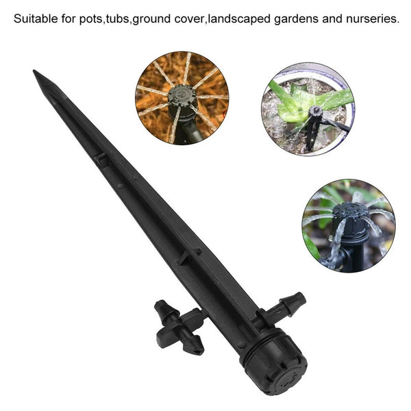 200pcs Adjustable Water Flow Irrigation Drippers on Stake Emitter Drip System