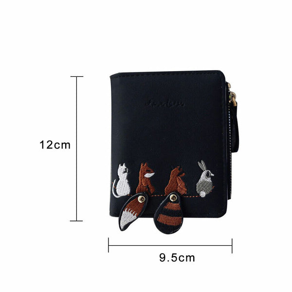 Small Card for Girls Holder Key Bag Money Bag Coin Purse Cute Fox Women Wallets