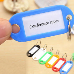 1000Pcs Plastic Key Ring Tags Name Tag Keyring Keychain Luggage Tag Color ID Tag