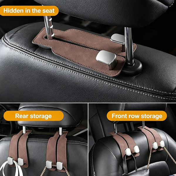 1/2PCS Car Seat Headrest Hooks Leather Backseat Organizer Bag Purse Hanger Universal