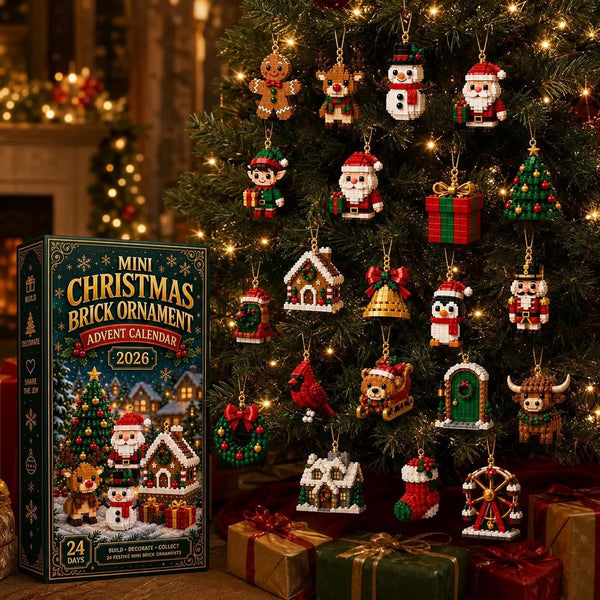 Mini Christmas Brick Ornament Advent Calendar 24 Day Unique Buildable Holiday AU
