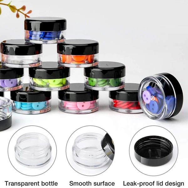 50pcs 10g Sample Bottle Cosmetic Makeup Jar Pot Face Cream Lip Balm Containers