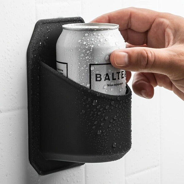 2PCS Silicone Shower Beer Holder Wall-mounted Beverage Can Rack With Grip Drink