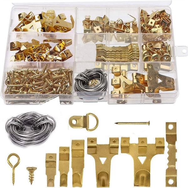 230 pcs Picture Hangers Hooks Heavy Duty Photo Frame Hanging Kit With Nails Home