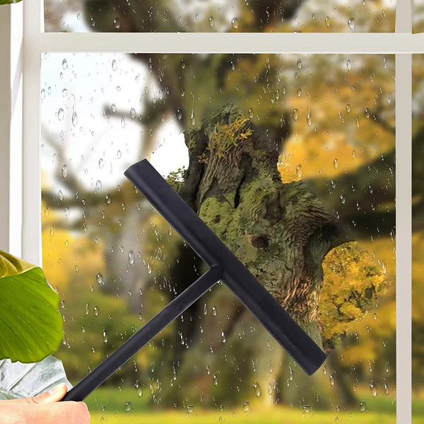 Shower Squeegee Window Cleaner | Bathroom Glass Cleaning Scraper with Hanging Hook