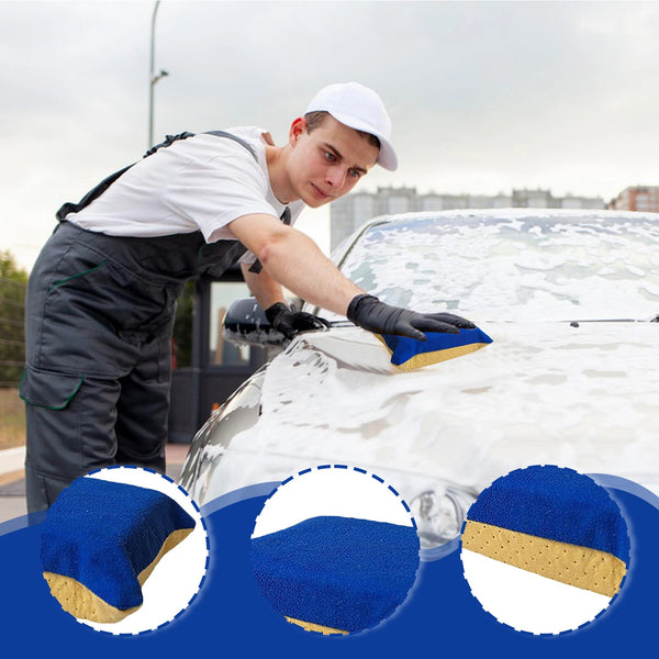 10 Pack Car Window Cleaning Sponges – Microfiber Windshield Defogger Pads for Auto Glass