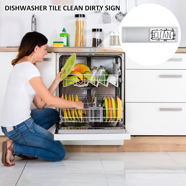 New Clean Dirty Dishwasher Magnet Sign Easy Read Non-Scratch Magnetic Indicator